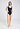 Full-body view of a women model wearing HA deep navy microfibre Tank Top