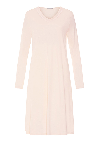 Front cutout view of HA creamy glass cotton L/SLV Nightdress 110cm