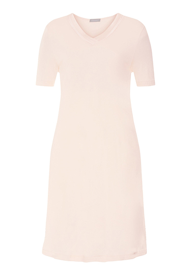 Front cutout view of HA creamy glass cotton S/SLV Nightdress 100cm