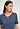 Close-up view of a women model wearing HA vintage indigo cotton S/SLV Nightdress 100cm