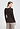 Back view of a women model wearing HA dark mocha modal/viscose/tencel L/SLV Shirt