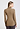 Back view of a women model wearing HA suede camel modal/viscose/tencel Turtle-Neck Shirt