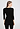 Back view of a women model wearing HA black wool 3/4 SLV Shirt