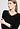Close-up view of a women model wearing HA black wool 3/4 SLV Shirt
