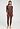 Full-body view of a women model wearing HA cinnamon wool 3/4 SLV Shirt