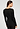 Back view of a women model wearing HA black wool L/SLV Shirt