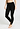 Front view of a women model wearing HA black wool Leggings
