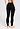 Back view of a women model wearing HA black wool Leggings