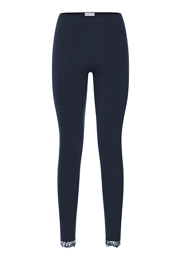 Front cutout view of HA deep navy wool Leggings