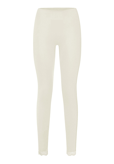 Front cutout view of HA misty white wool Leggings