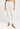 Front view of a women model wearing HA misty white wool Leggings
