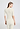 Back view of a women model wearing HA misty white wool S/SLV Shirt