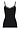 Front cutout view of HA black wool Spaghetti Top
