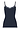 Front cutout view of HA deep navy wool Spaghetti Top