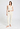 Full-body view of a women model wearing HA misty white wool Tank Top