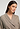 Close-up view of a women model wearing HA earthy woven cotton Robe 115cm
