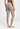 Back view of a women model wearing HA rose grey wool Leggings
