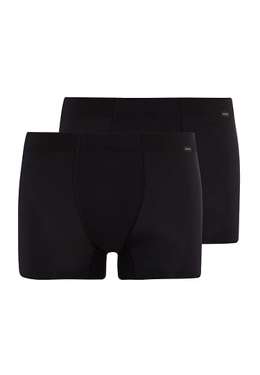 Front cutout view of HA black cotton Pants 2Pack