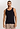 Front view of a men model wearing HA black cotton Tank Top