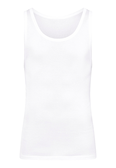 Front cutout view of HA white cotton Tank Top