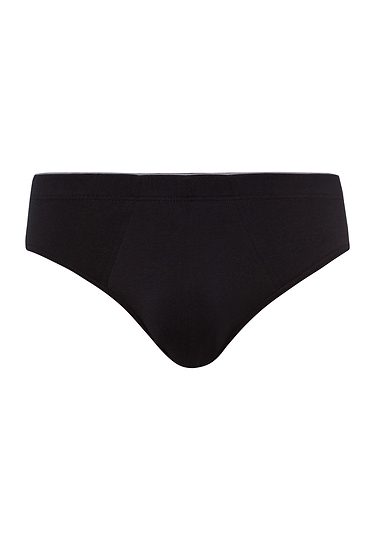 Front cutout view of HA black cotton Briefs