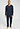 Front view of a men model wearing HA deep navy cotton L/SLV Pajama