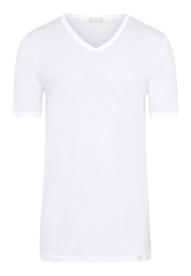 Front cutout view of HA white cotton S/SLV Shirt