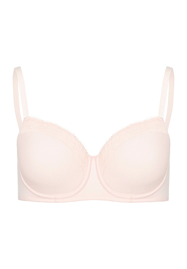 Front cutout view of Hanro powder cotton Padded Bra