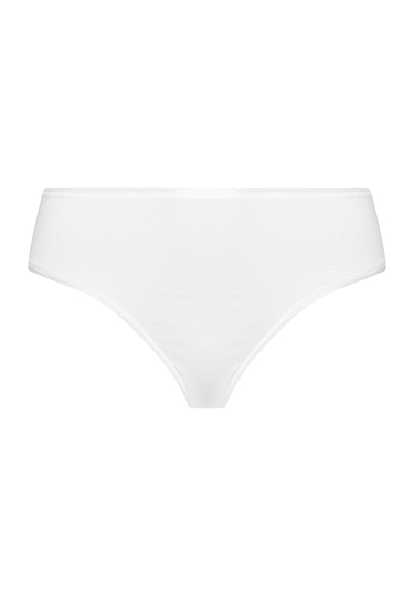 Front cutout view of HA white cotton Midi Briefs