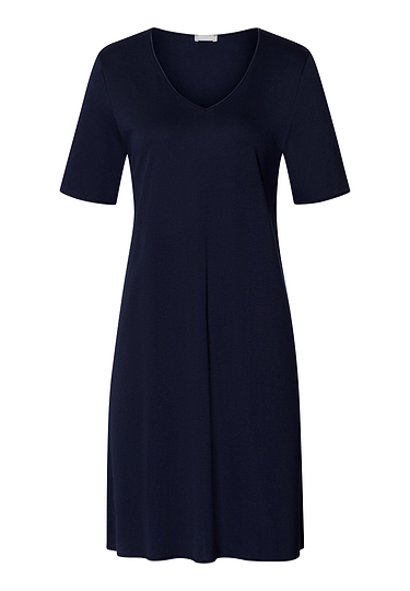 Front cutout view of HA deep navy cotton S/SLV Nightdress 90cm