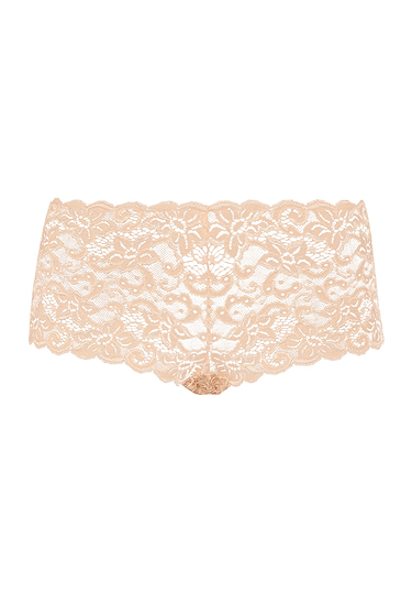 Front cutout view of Hanro beige microfibre Panty