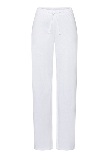 Front cutout view of HA white cotton Long Pants