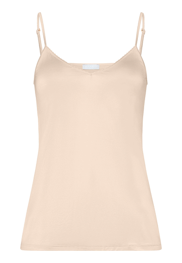 Front cutout view of HA natural modal/viscose/tencel Spaghetti Top