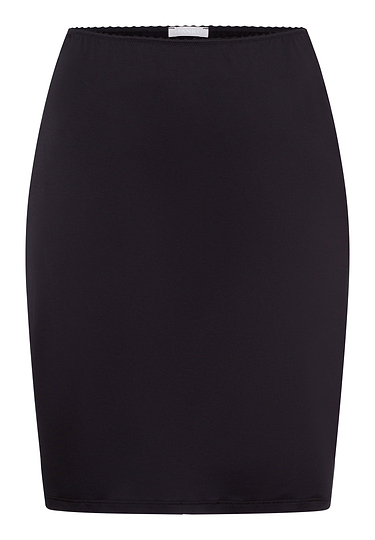 Front cutout view of HA black modal/viscose/tencel Half Slip
