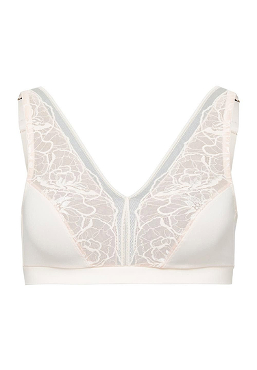 Front cutout view of HA warm sand modal/viscose/tencel Soft Cup Bra