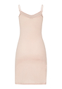 Back cutout view of Hanro beige cotton Bodydress