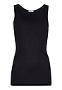 Front cutout view of HA black cotton Tank Top