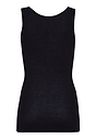Back cutout view of HA black cotton Tank Top