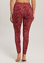 Back view of a women model wearing HA graphic marble microfibre Leggings