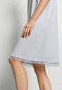 General view of a women model wearing HA watery blue cotton Sleeveless Nightdress 90cm