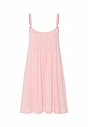 Front cutout view of HA coral pink cotton Spaghetti Dress 90cm