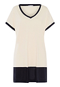 Front cutout view of HA antique white cotton S/SLV Nightdress 85cm