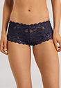Front view of a women model wearing HA deep navy modal/viscose/tencel Full Brief
