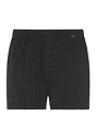 Front cutout view of HA charcoal melange modal/viscose/tencel Boxers