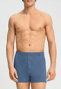 Front view of a men model wearing HA tanzanite melange modal/viscose/tencel Boxers