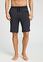 Front view of a men model wearing HA charcoal melange modal/viscose/tencel Short Pants
