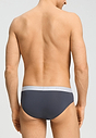Back view of a men model wearing HA stormy gray/tanzanite cotton Briefs 2Pack