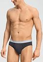 General view of a men model wearing HA charcoal art / smokey olive cotton Briefs 2Pack