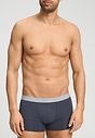 General view of a men model wearing HA stormy gray/tanzanite cotton Pants 2Pack
