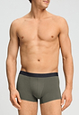 General view of a men model wearing HA charcoal art / smokey olive cotton Pants 2Pack